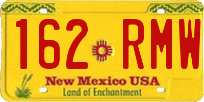 NM license plate 162RMW