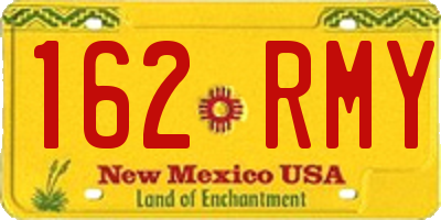 NM license plate 162RMY