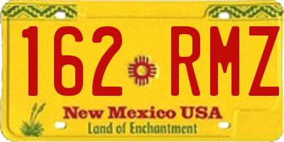 NM license plate 162RMZ