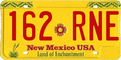 NM license plate 162RNE