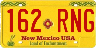 NM license plate 162RNG