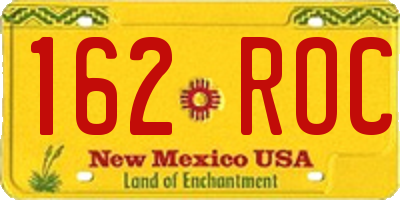 NM license plate 162ROC