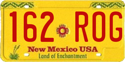 NM license plate 162ROG
