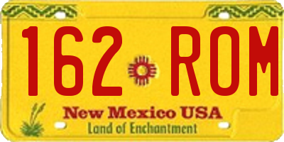 NM license plate 162ROM
