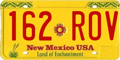 NM license plate 162ROV