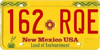 NM license plate 162RQE