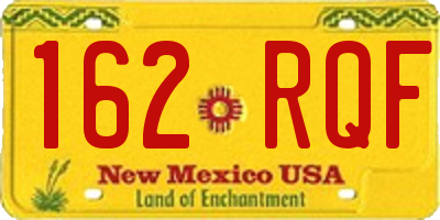 NM license plate 162RQF