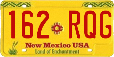 NM license plate 162RQG