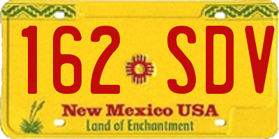 NM license plate 162SDV