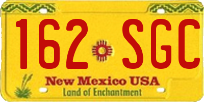 NM license plate 162SGC