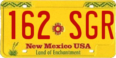 NM license plate 162SGR