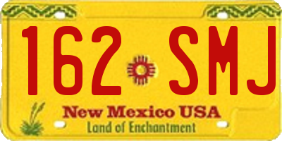 NM license plate 162SMJ