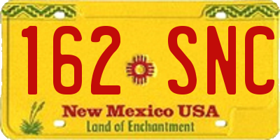 NM license plate 162SNC
