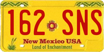 NM license plate 162SNS