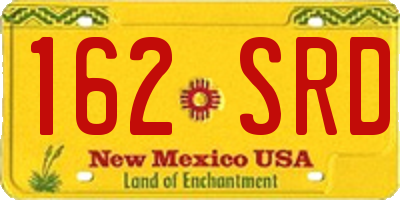 NM license plate 162SRD