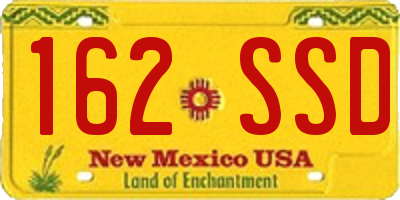 NM license plate 162SSD
