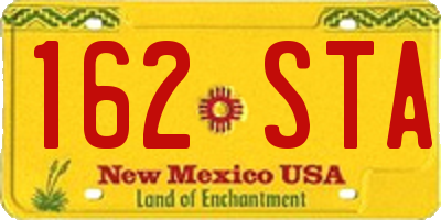 NM license plate 162STA