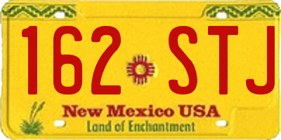 NM license plate 162STJ