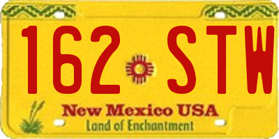 NM license plate 162STW