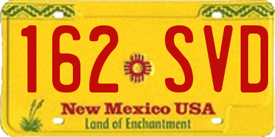 NM license plate 162SVD