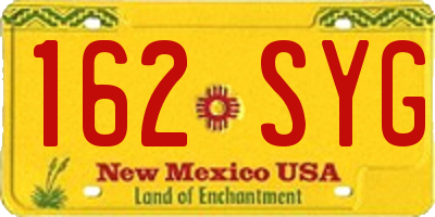 NM license plate 162SYG