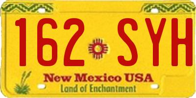 NM license plate 162SYH