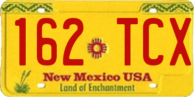 NM license plate 162TCX