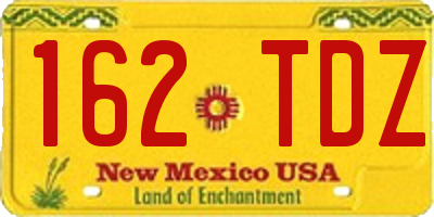 NM license plate 162TDZ