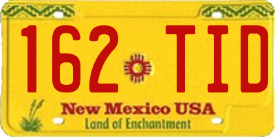 NM license plate 162TID