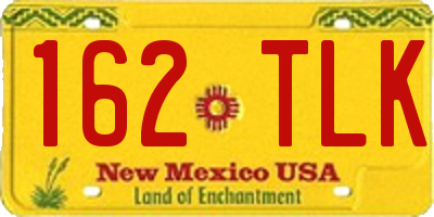 NM license plate 162TLK