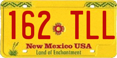 NM license plate 162TLL