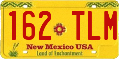NM license plate 162TLM