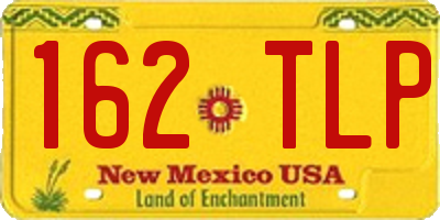 NM license plate 162TLP