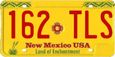 NM license plate 162TLS