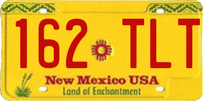 NM license plate 162TLT