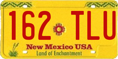 NM license plate 162TLU