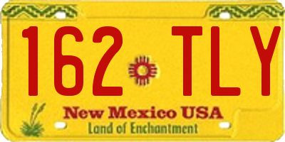 NM license plate 162TLY