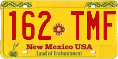 NM license plate 162TMF