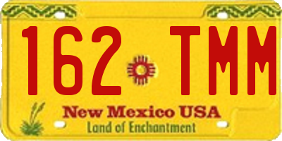 NM license plate 162TMM