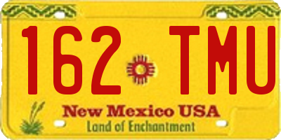 NM license plate 162TMU