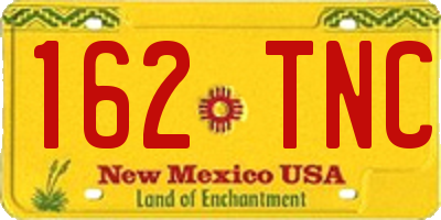 NM license plate 162TNC