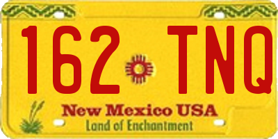 NM license plate 162TNQ