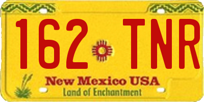 NM license plate 162TNR