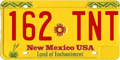 NM license plate 162TNT