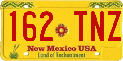 NM license plate 162TNZ