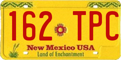 NM license plate 162TPC