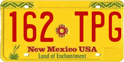 NM license plate 162TPG