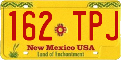 NM license plate 162TPJ