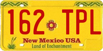 NM license plate 162TPL