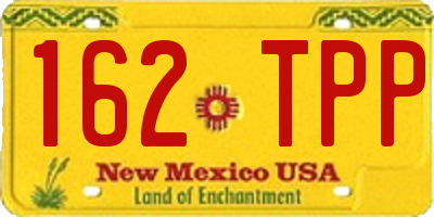 NM license plate 162TPP